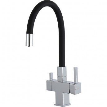 Смеситель для кухни GAPPO G4395-30 с гибким изливом, черный/хром Смеситель для кухни GAPPO G4395-30 с гибким изливом, черный/хром